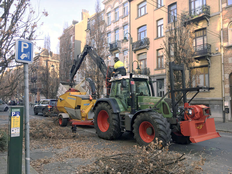 versnipperen en hakselen van takken en bomen 